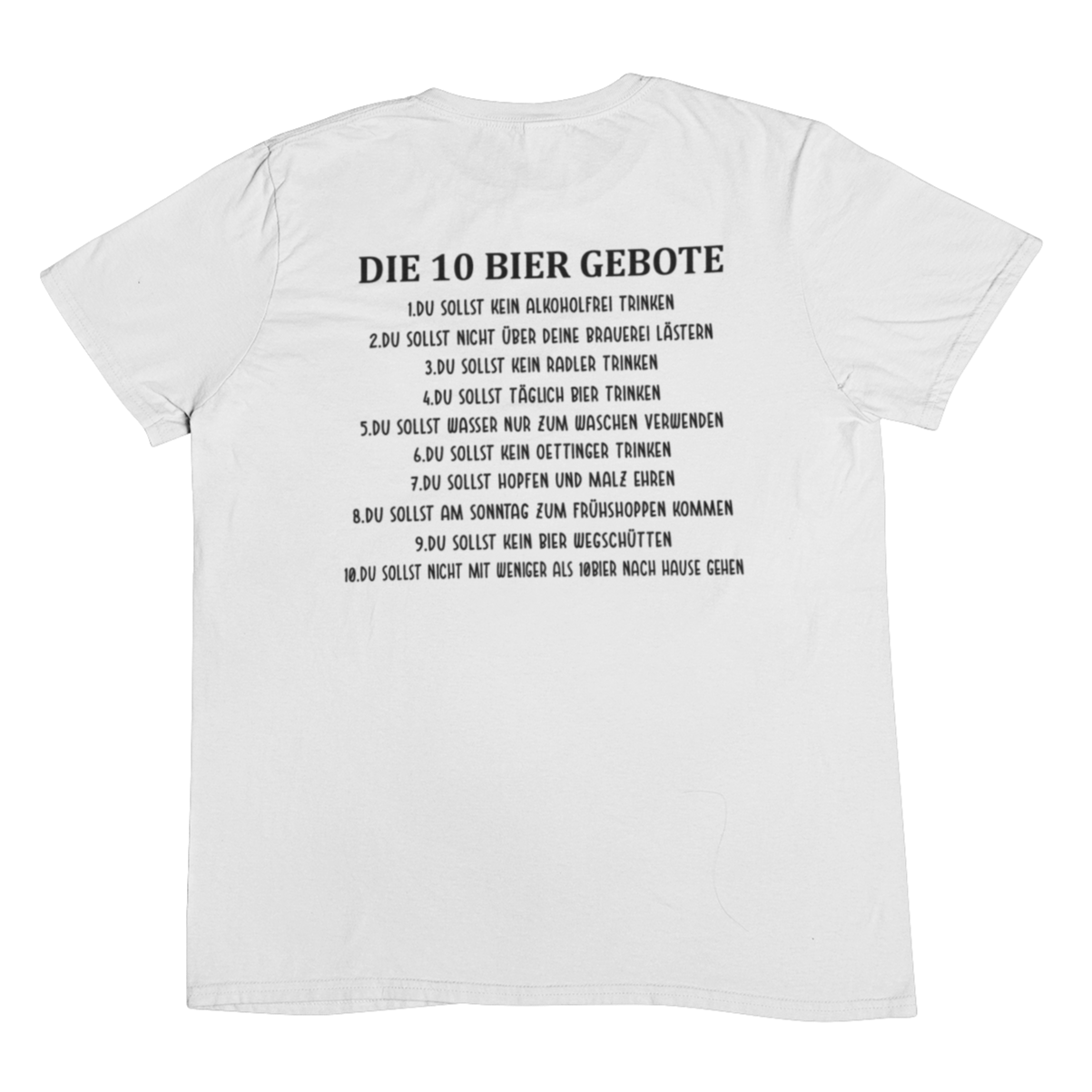 10 Bier Gebote (Backprint) - Unisex Shirt