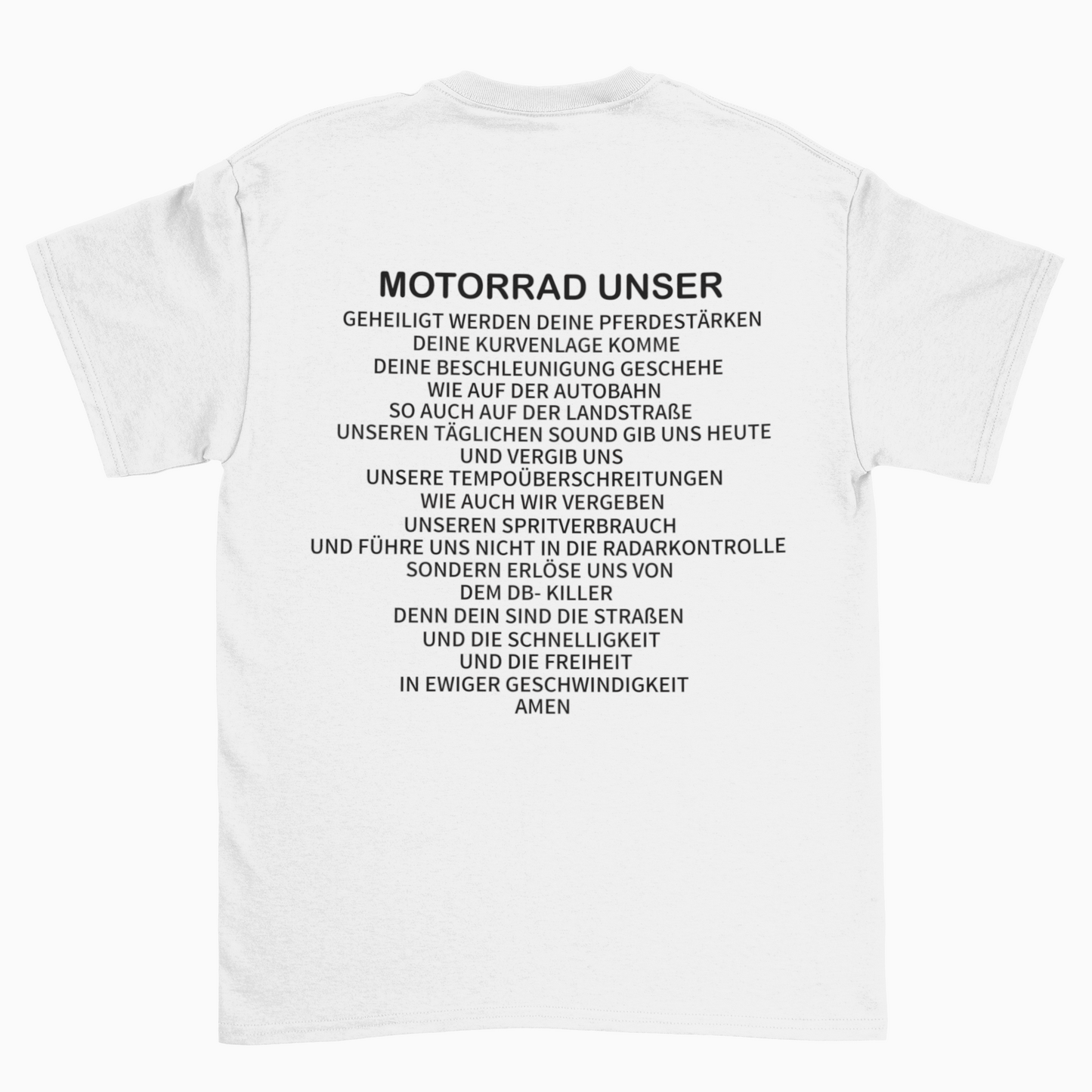 Motorrad Unser (Backprint)  - Unisex Shirt