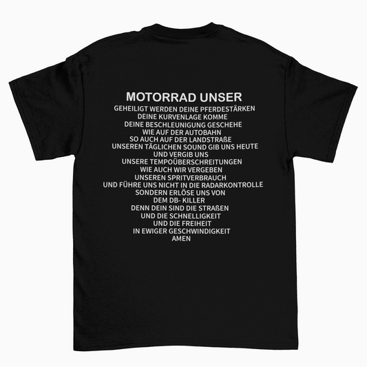 Motorrad Unser (Backprint)  - Unisex Shirt