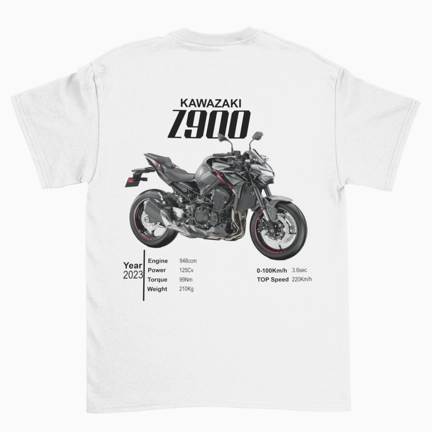 Kawazaki Z900 Daten (Backprint)  - Unisex Shirt