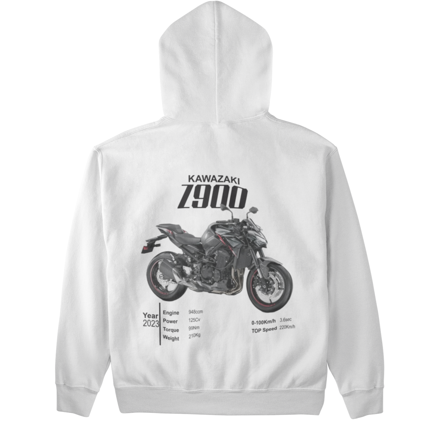 Kawazaki Z900 Daten (Backprint)  - Unisex Hoodie