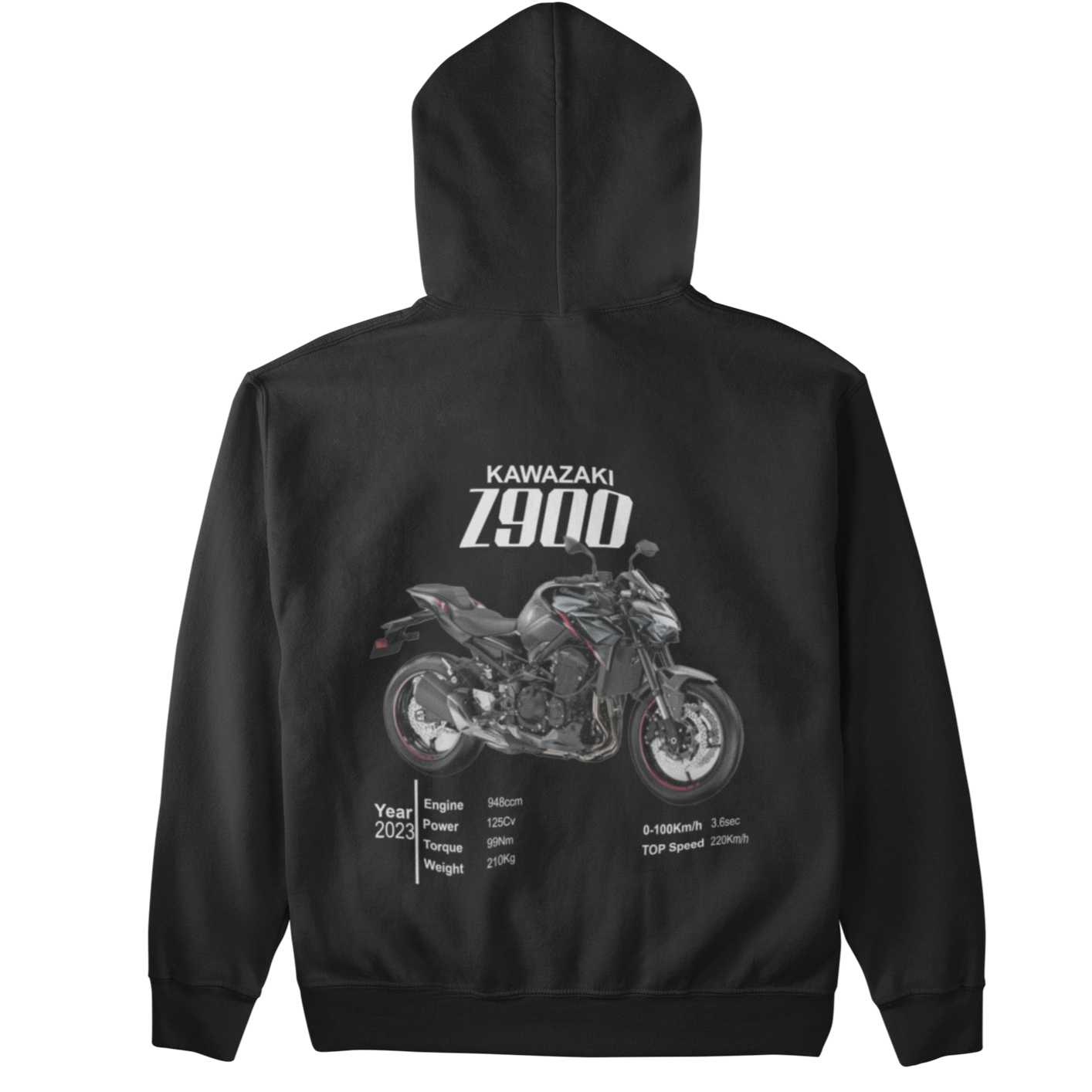 Kawazaki Z900 Daten (Backprint)  - Unisex Hoodie